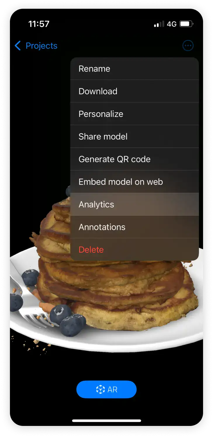 3DtoMe analytics on iOS