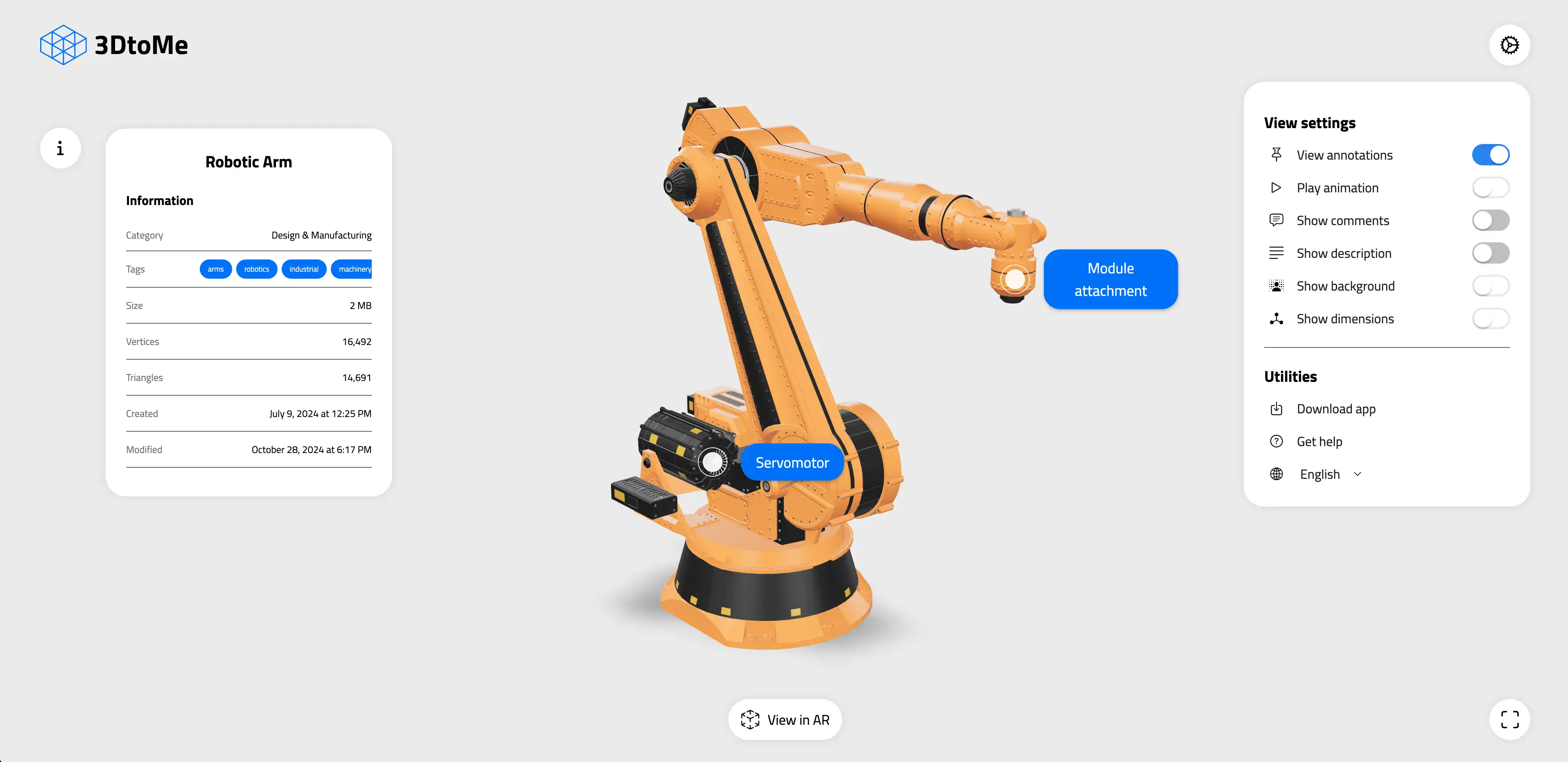 3DtoMe web viewer